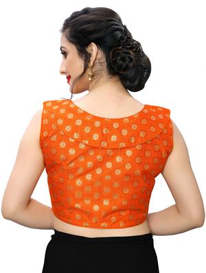 orange jacquard blouse - 17105305 - Standard Image - 3