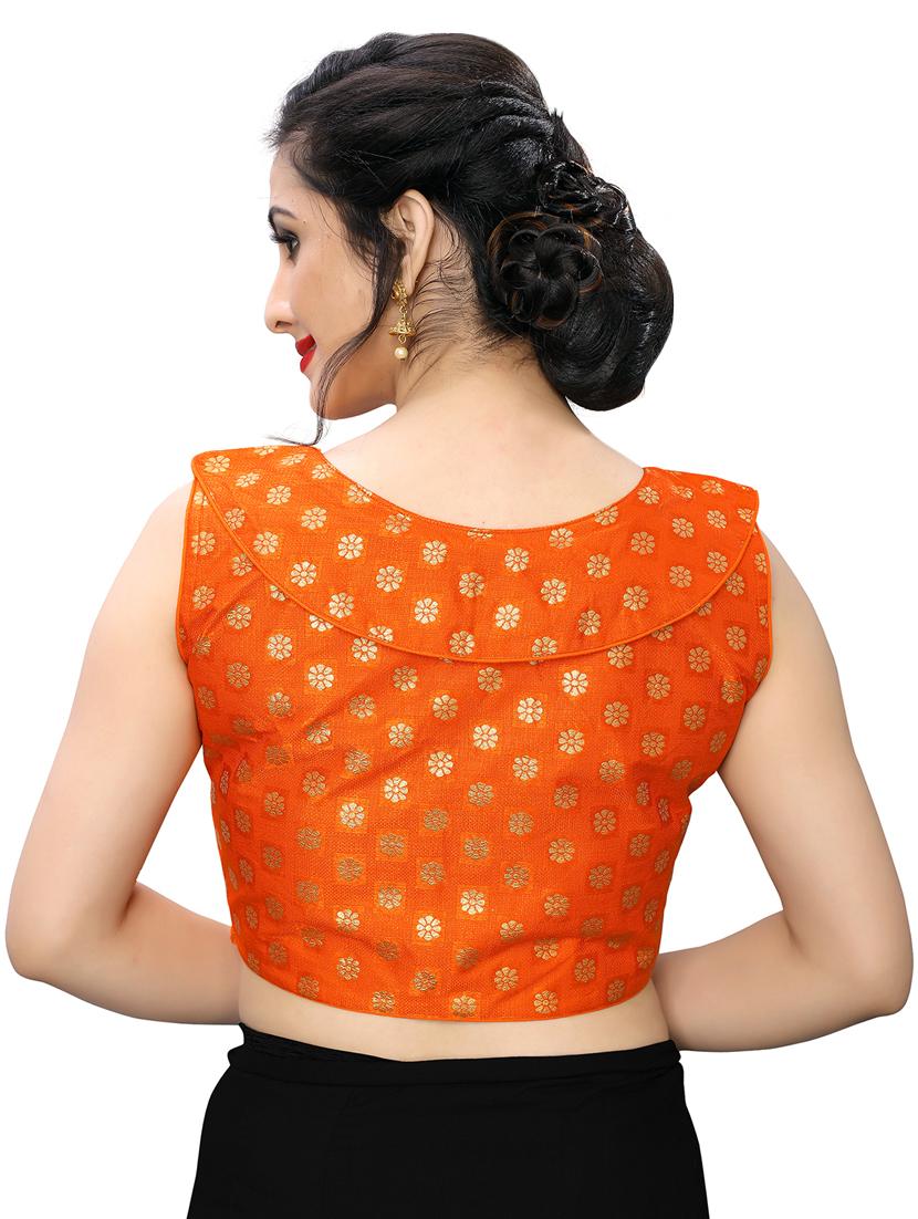 orange jacquard blouse - 17105305 - Zoom Image - 3