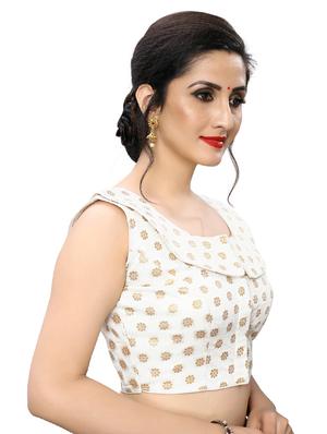 white jacquard blouse - 17105308 - Standard Image - 2