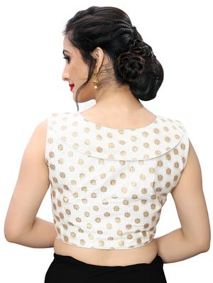 white jacquard blouse - 17105308 - Standard Image - 3