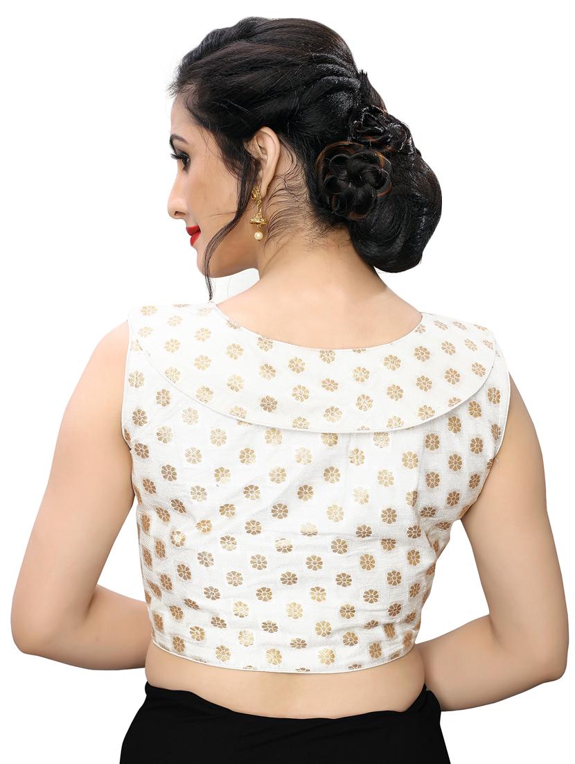 white jacquard blouse - 17105308 - Zoom Image - 3