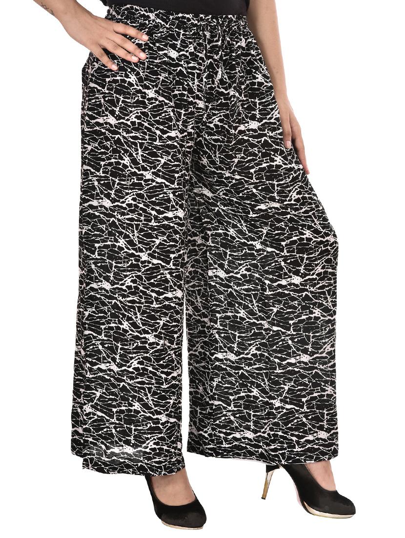 printed flared palazzo - 17105310 - Zoom Image - 2