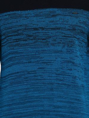 blue color block pullover - 17105500 - Standard Image - 5