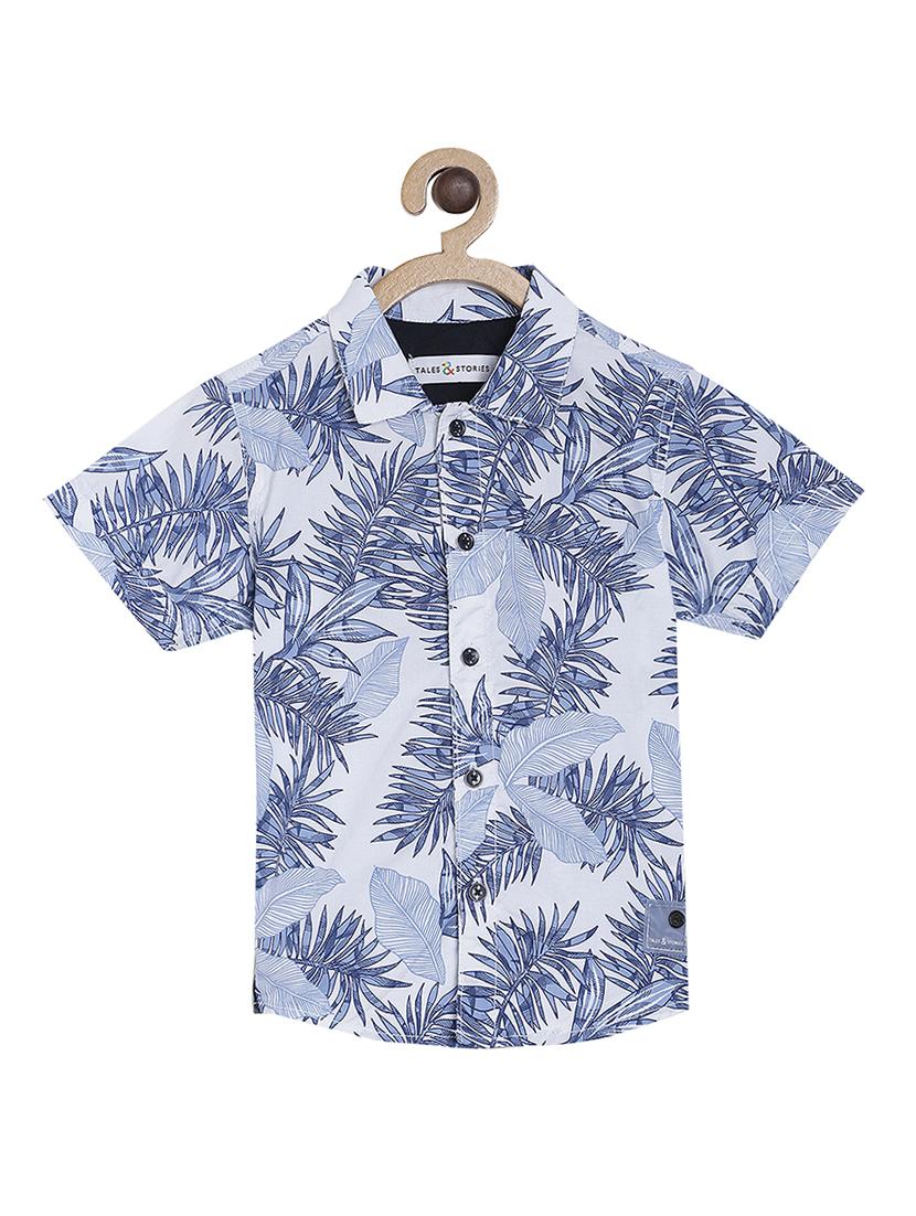blue cotton shirt - 17105670 - Zoom Image - 1