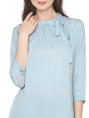 tie up neck solid top - 17106377 - Standard Image - 5