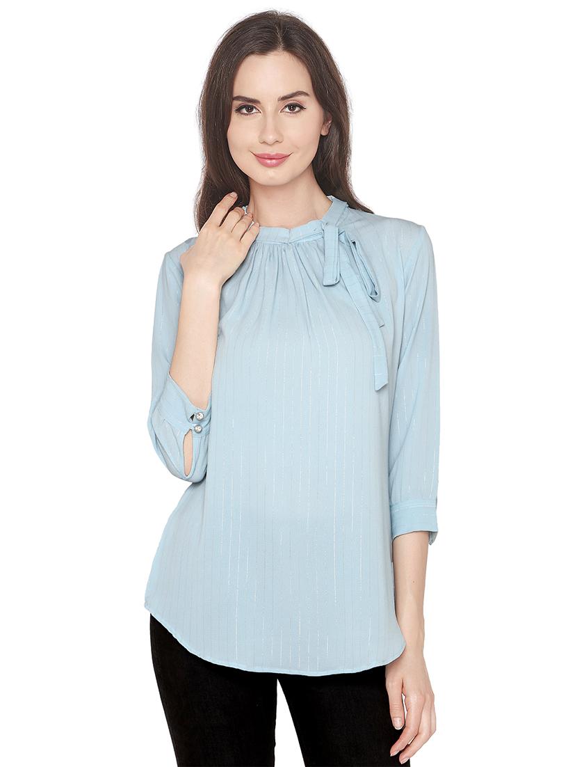 tie up neck solid top - 17106377 - Zoom Image - 1