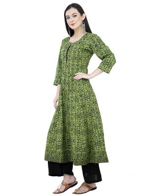 printed anarkali kurta - 17106632 - Standard Image - 2