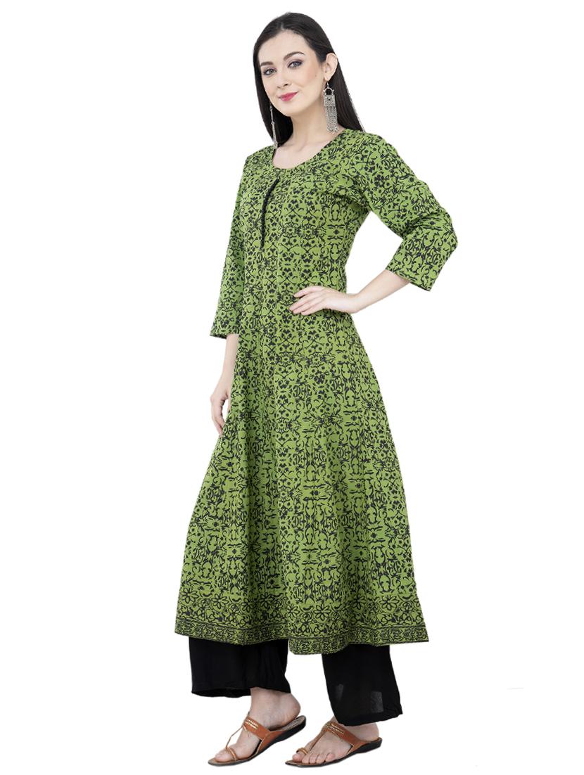 printed anarkali kurta - 17106632 - Zoom Image - 2