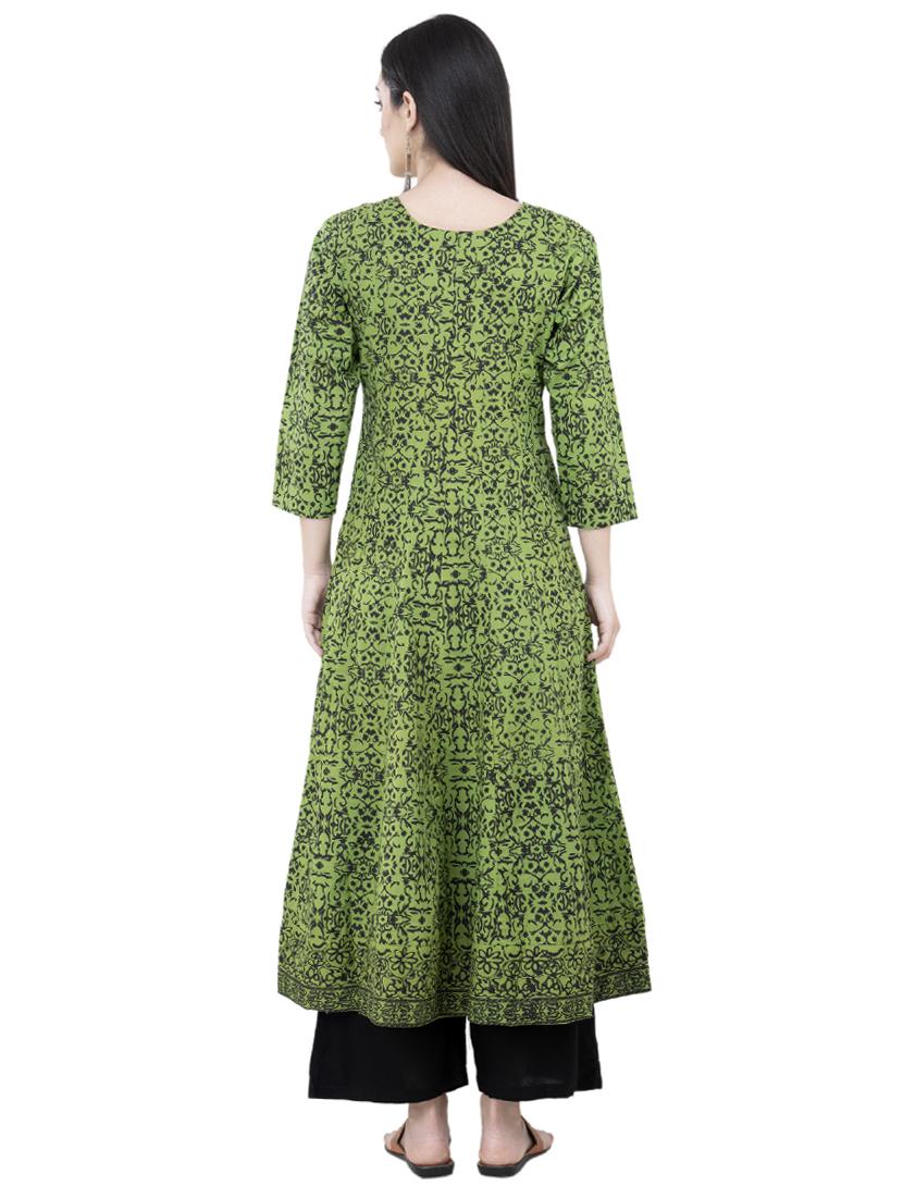 printed anarkali kurta - 17106632 - Zoom Image - 3