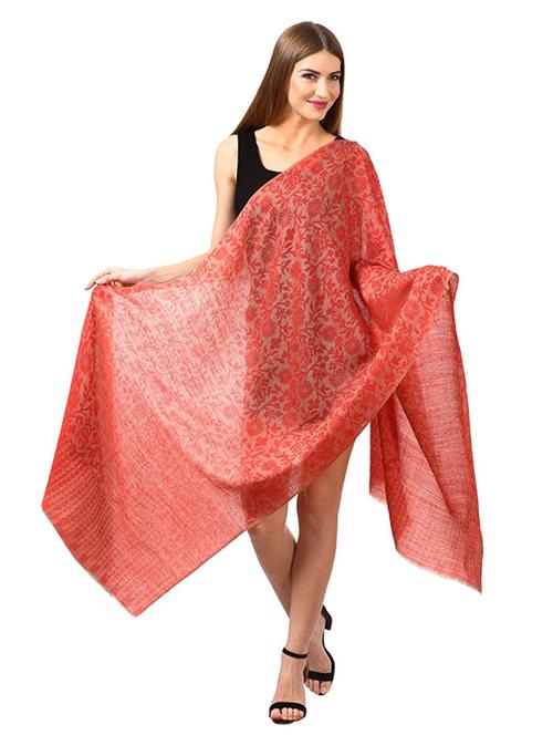 red wool blend stole - 17106938 - Very Small Image - 1