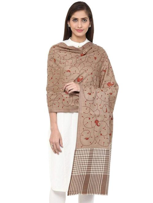 beige wool blend shawl - 17107356 - Very Small Image - 1