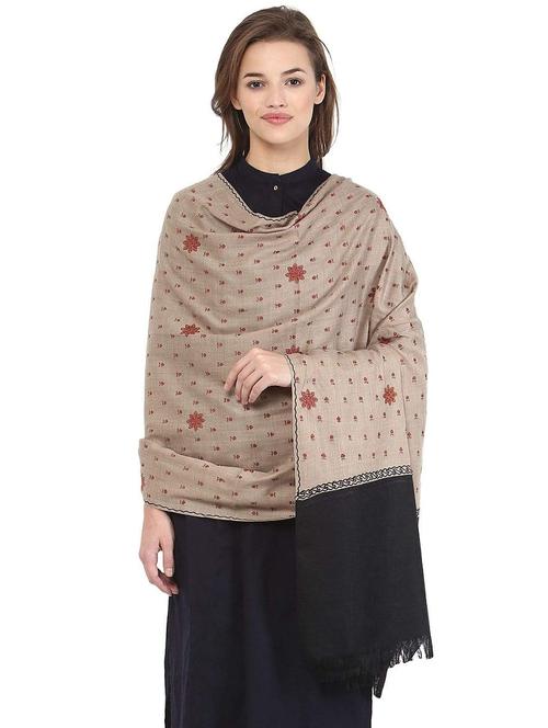 black wool blend shawl - 17107389 - Standard Image - 1