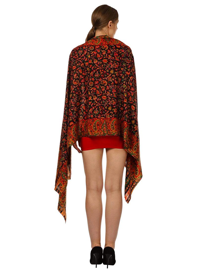 black wool blend shawl - 17107413 - Zoom Image - 2