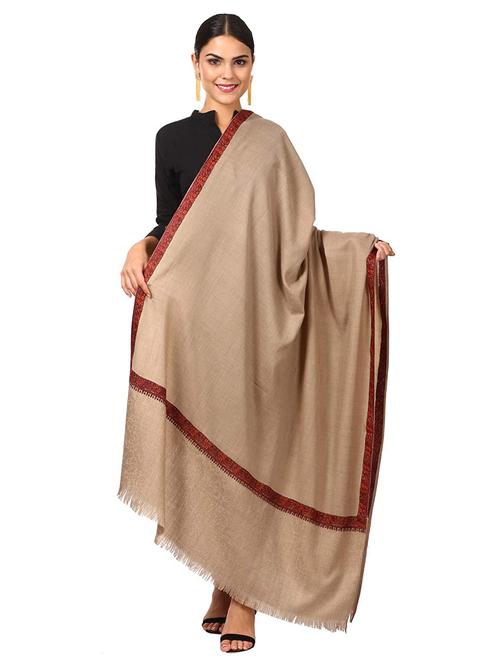 brown woolen shawl - 17107428 - Standard Image - 1