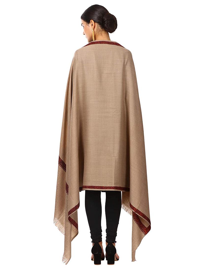 brown woolen shawl - 17107428 - Zoom Image - 2