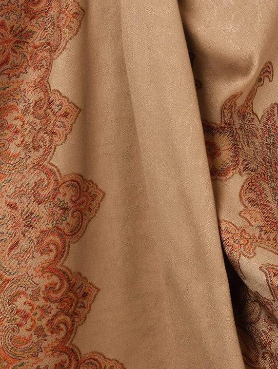 beige pashmina shawl - 17107429 - Zoom Image - 3