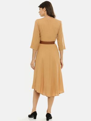 asymmetric belted dress - 17107547 - Standard Image - 3
