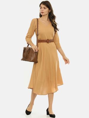 asymmetric belted dress - 17107547 - Standard Image - 4