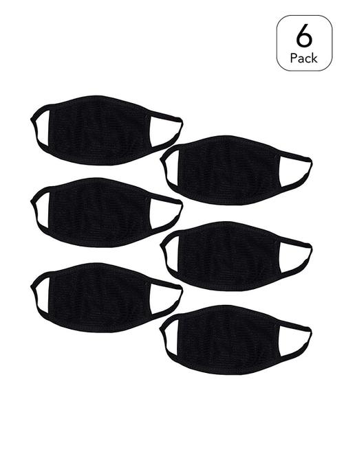 black anti-pollution women mask (pack of 6) - 17108592 - Standard Image - 1