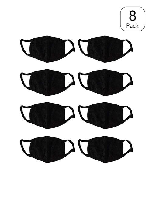 black anti-pollution women mask (pack of 8) - 17108593 - Standard Image - 1