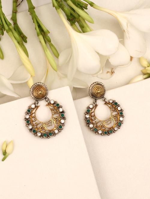 green gold drop earring - 17108697 - Standard Image - 1