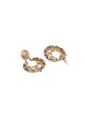 green gold drop earring - 17108697 - Standard Image - 3