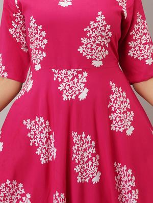 printed flared ethnic dress - 17108746 - Standard Image - 4