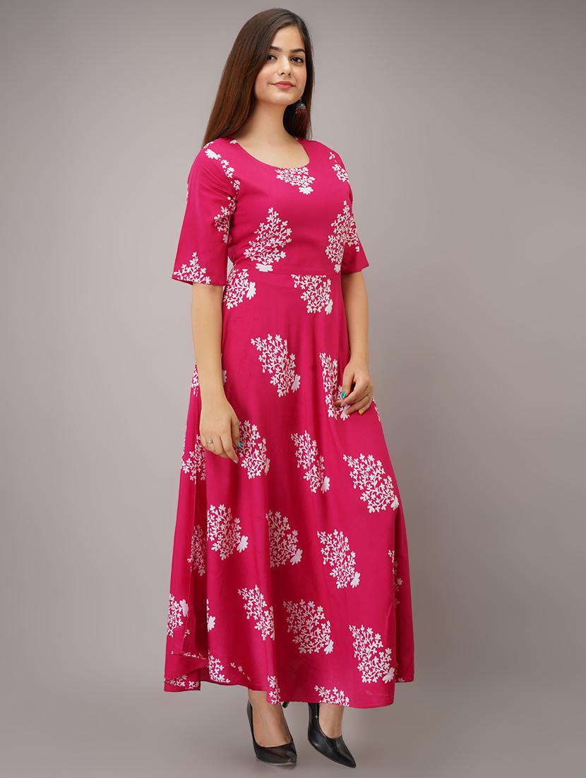 printed flared ethnic dress - 17108746 - Zoom Image - 2