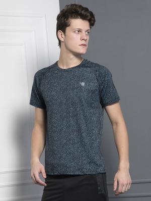 navy blue printed t-shirt - 17108756 - Standard Image - 4