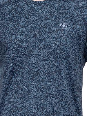 navy blue printed t-shirt - 17108756 - Standard Image - 5