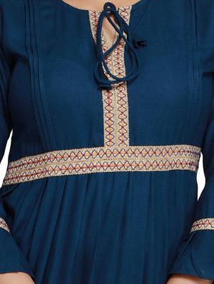 solid flared kurti - 17108769 - Standard Image - 4