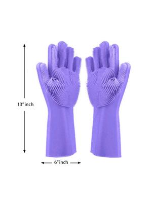 silicon washable multi use cleaning gloves (set of 2) - 17108780 - Standard Image - 3