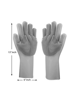silicon washable multi use cleaning gloves (set of 2) - 17108781 - Standard Image - 3