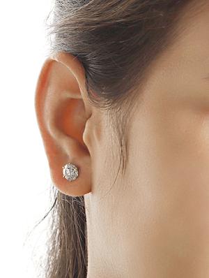 gold diamond studs earring - 17108940 - Standard Image - 3