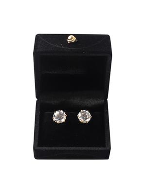 gold diamond studs earring - 17108940 - Standard Image - 4