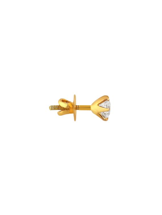 gold diamond studs earring - 17108940 - Zoom Image - 2