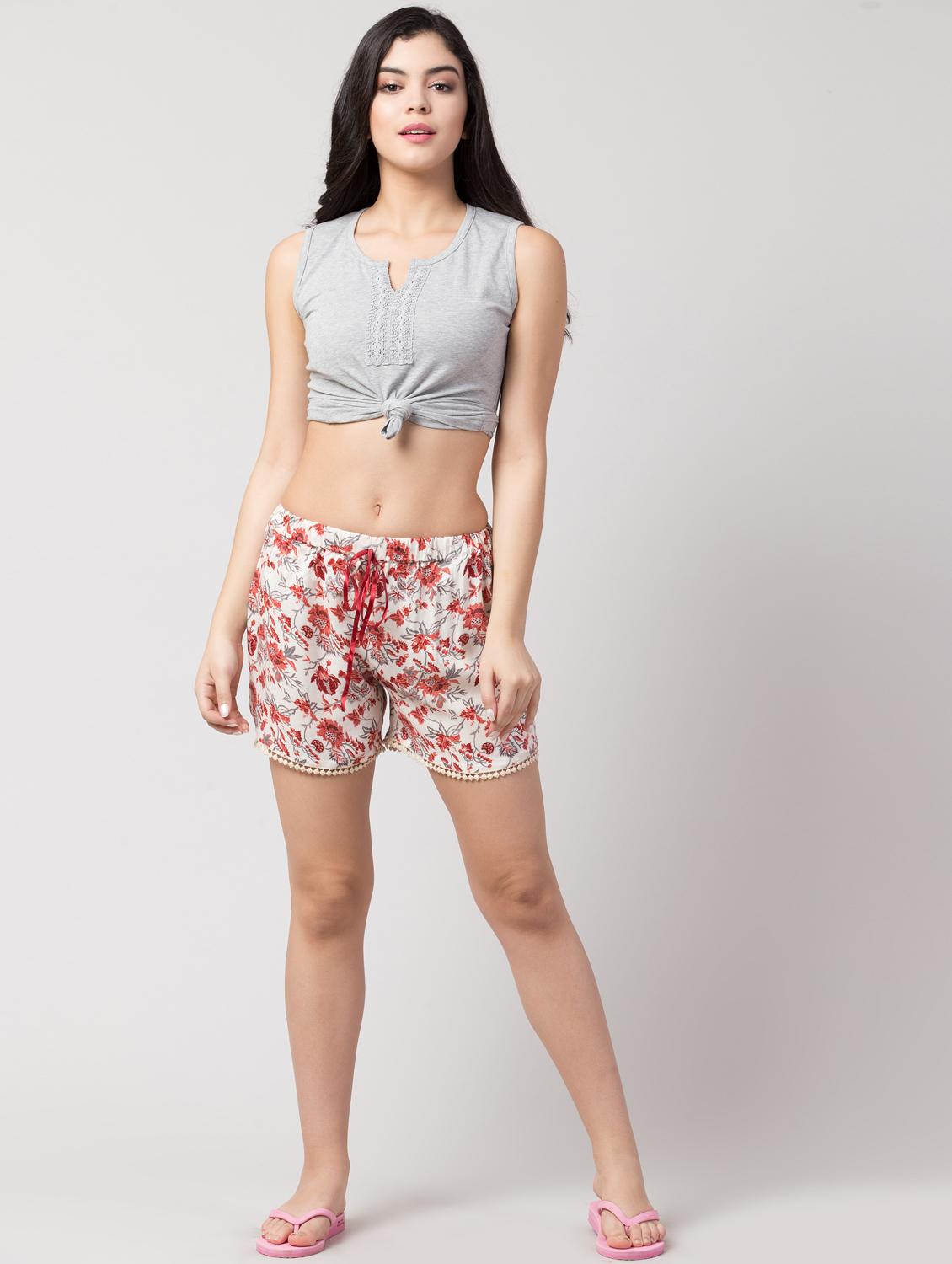 floral nightwear shorts - 17108972 - Zoom Image - 4
