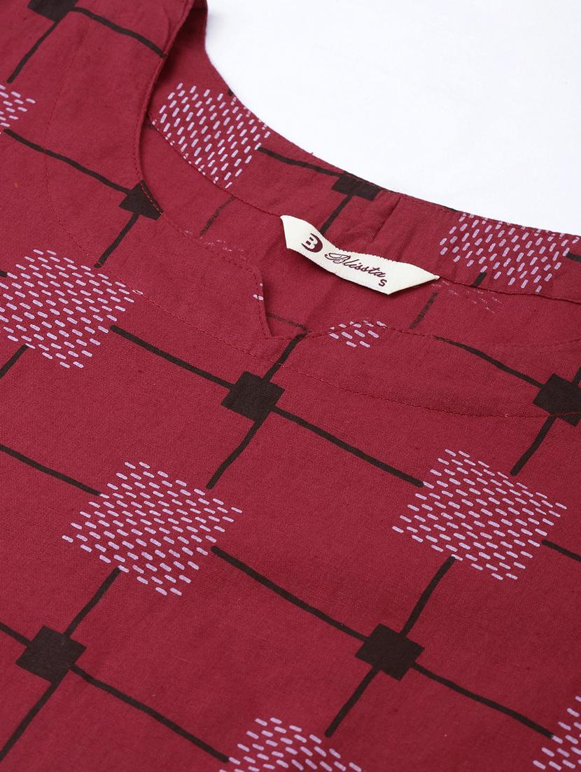 printed straight kurta - 17108985 - Zoom Image - 5