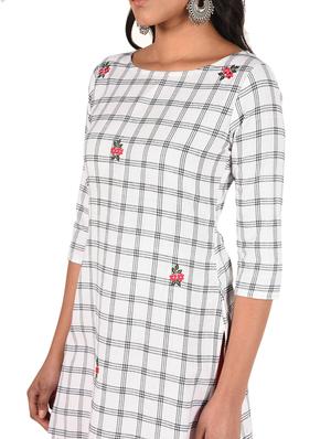 checkered straight kurta - 17109003 - Standard Image - 4
