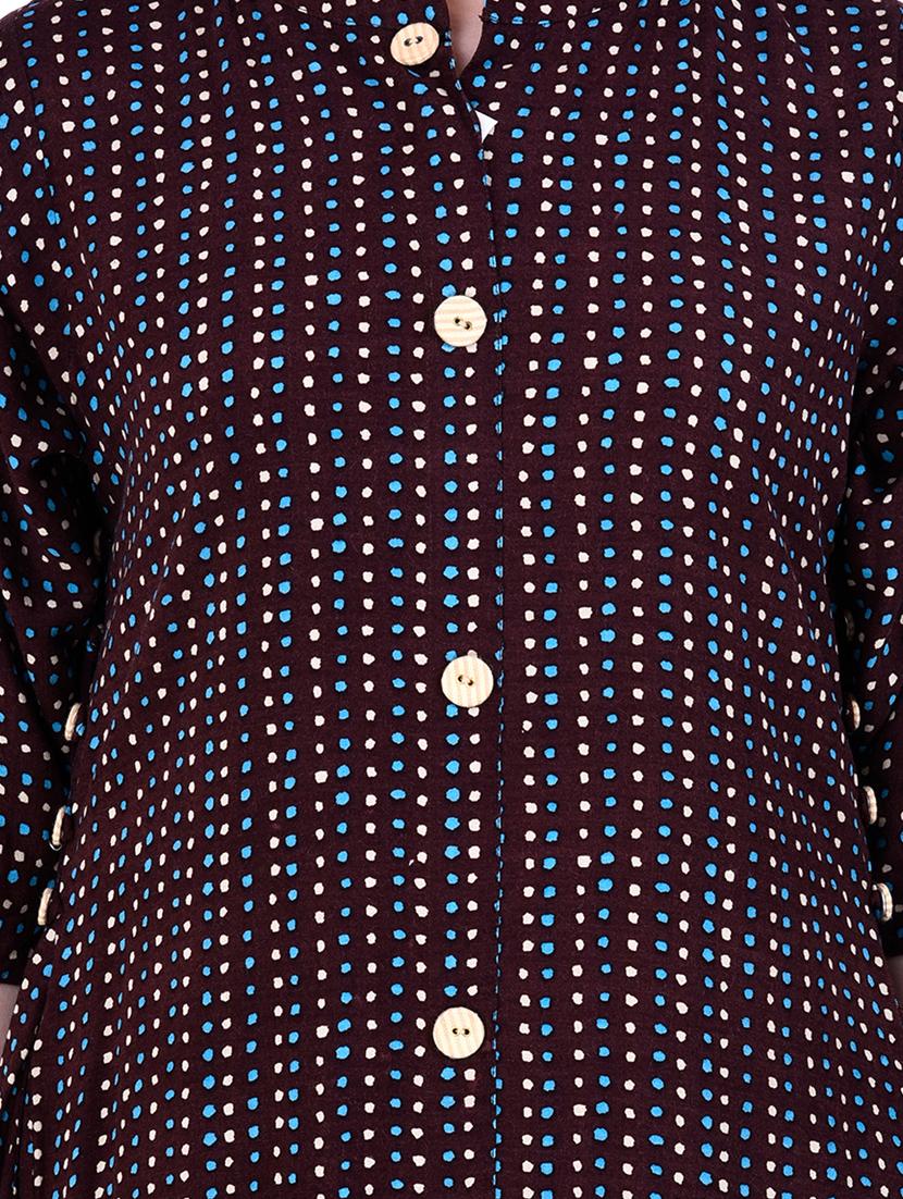printed asymmetric kurta - 17110430 - Zoom Image - 4