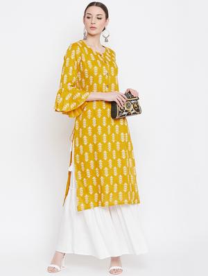 bell sleeves kurta sharara set - 17111909 - Standard Image - 4