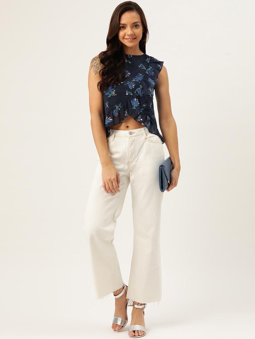 floral asymmetric top - 17111973 - Zoom Image - 4