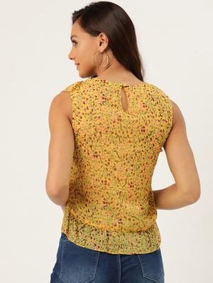 floral asymmetric top - 17111974 - Standard Image - 3
