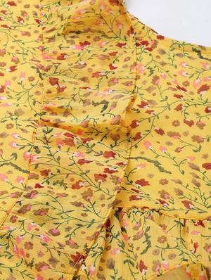 floral asymmetric top - 17111974 - Standard Image - 5