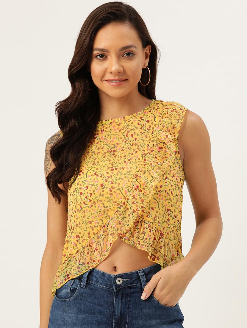 floral asymmetric top - 17111974 - Zoom Image - 1