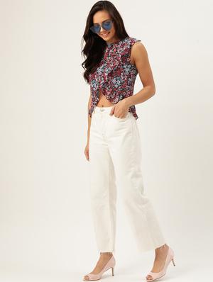 floral asymmetric top - 17111975 - Standard Image - 4