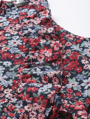 floral asymmetric top - 17111975 - Standard Image - 6