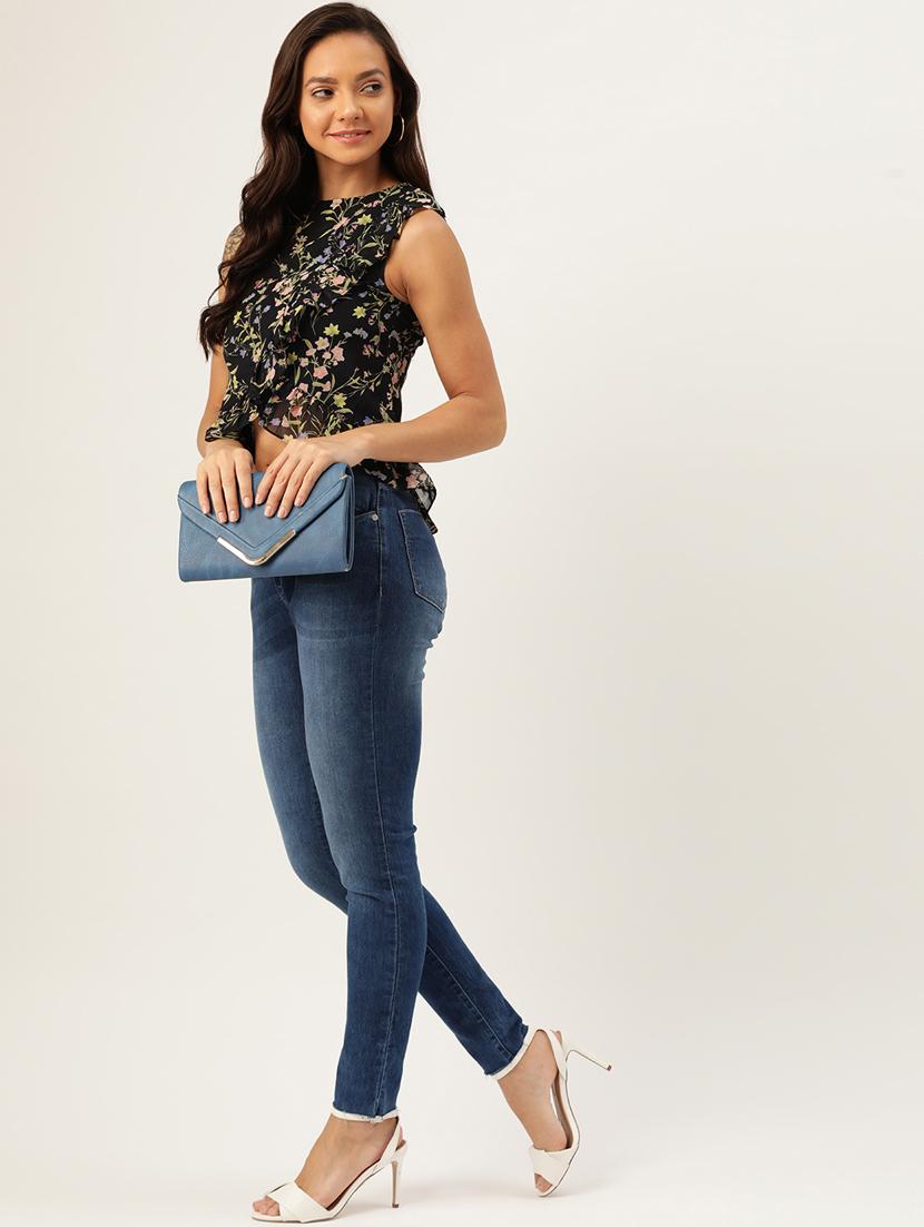floral asymmetric top - 17111976 - Zoom Image - 4