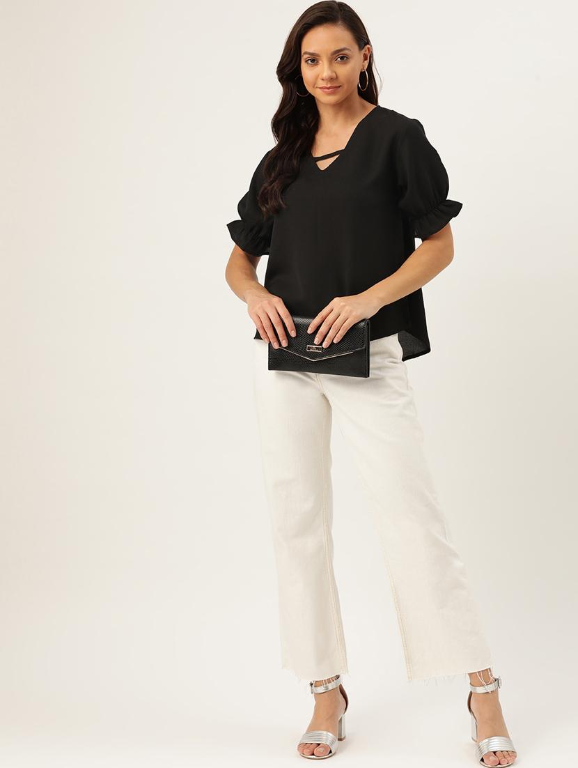 puff sleeves v neck op - 17111987 - Zoom Image - 4