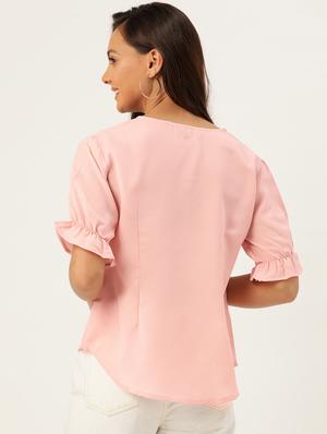 puff sleeves v neck op - 17111989 - Standard Image - 3